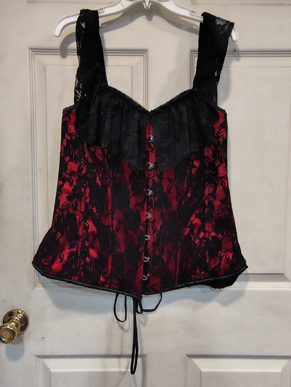 NWT Lavish By Daisy Corsets Women's Size 4X Red And Black Lace Corset